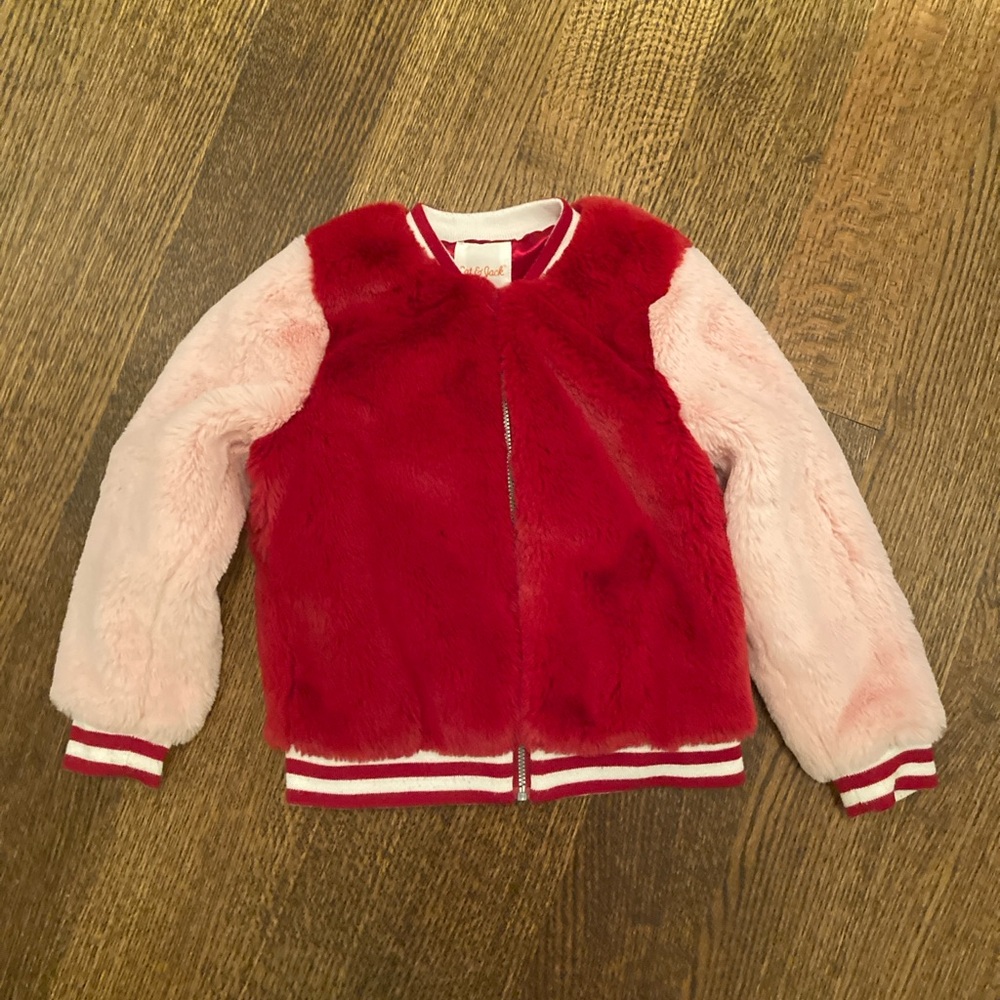 Cat & Jack toddler faux fur bomber jacket